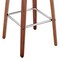 Armen Living Arabela 26" Cream Faux Leather and Walnut Wood Swivel Bar Stool LCAABAWACR26 - alternate 4